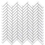 Mozaika Mini Chevron White Gloss 27/28