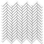 Mozaika Mini Chevron White Gloss 27/28