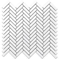 Mozaika Mini Chevron White Gloss 27/28