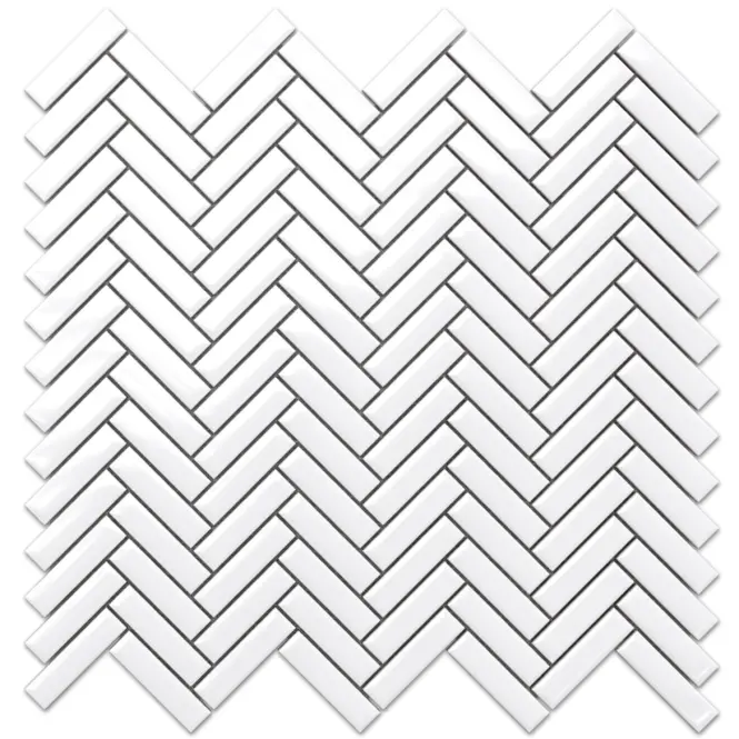 Mozaika Mini Chevron White Gloss 27/28