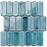 Mozaika hexagon Long Silk Blue 27,9/27,9