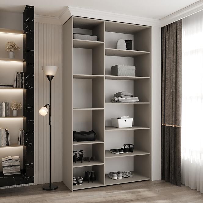 Skriňa Como 1-130 (40) biela/čierna,6