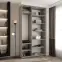 Skriňa Como 3-130 (40) biela/zlatá,8