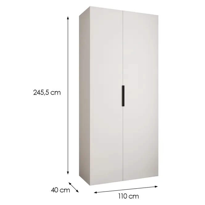 Skriňa Como 4-110 (40) biela/čierna,2