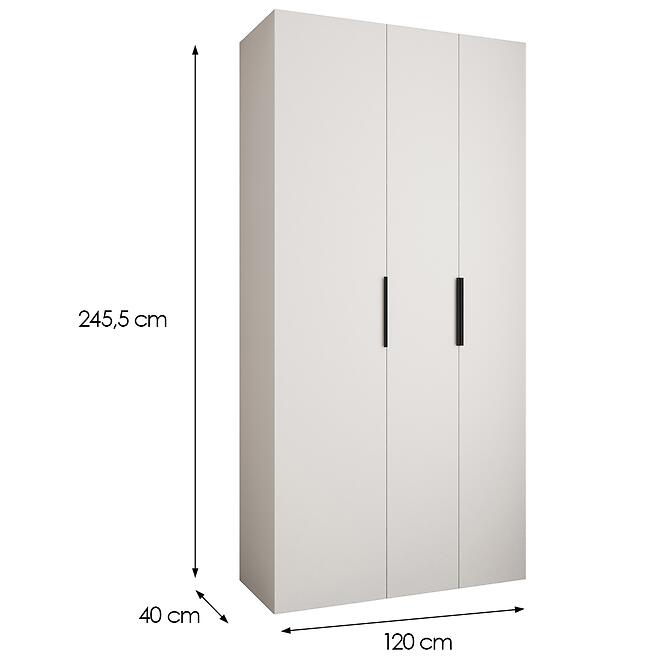 Skriňa Como 4-120 (40) biela/čierna