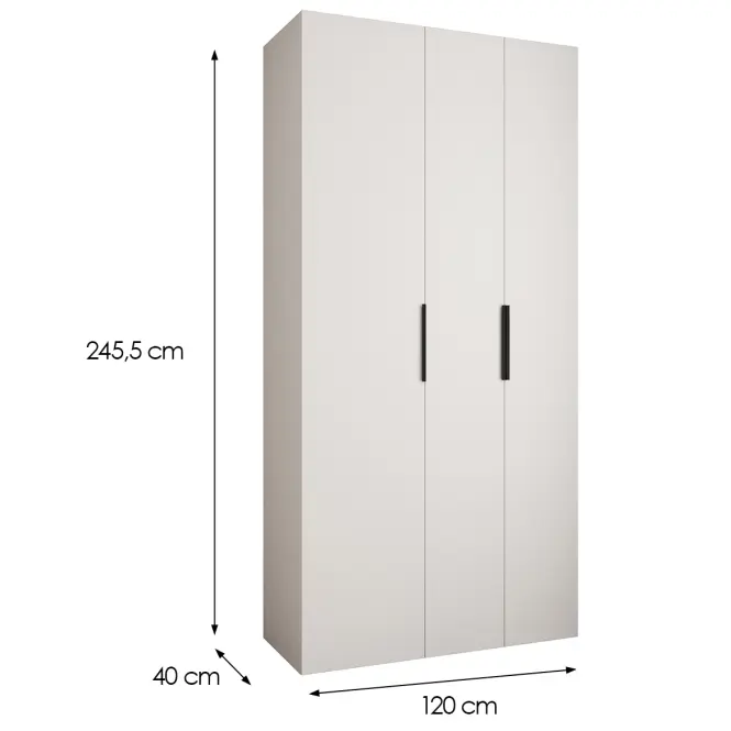 Skriňa Como 4-120 (40) biela/čierna,2