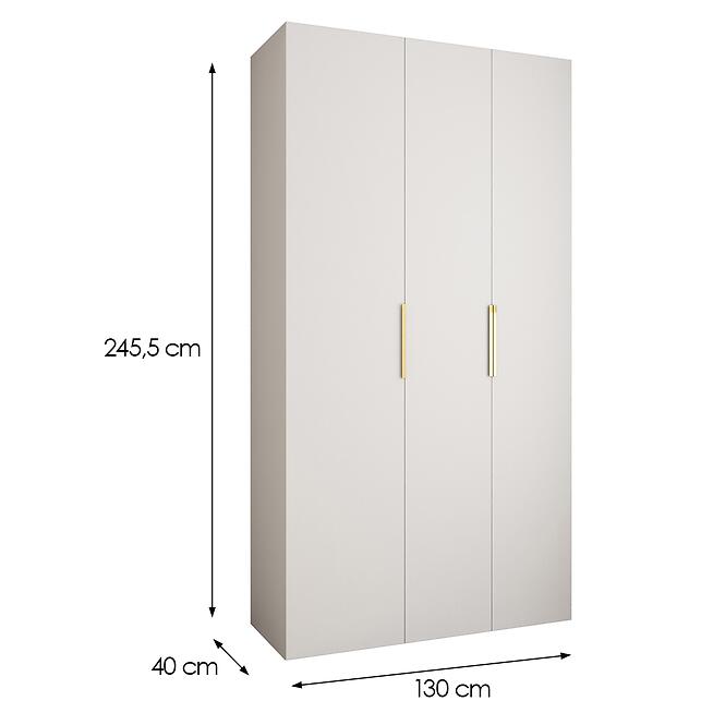 Skriňa Como 4-130 (40) biela/zlatá