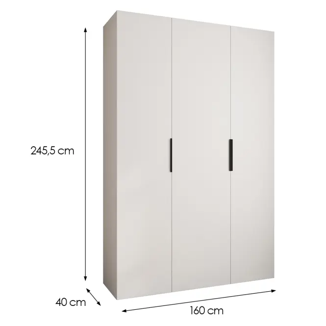 Skriňa Como 4-160 (40) biela/čierna,2