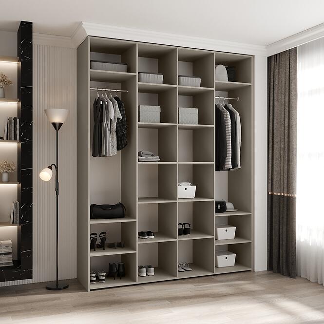 Skriňa Como 3-190 (50) biela/čierna