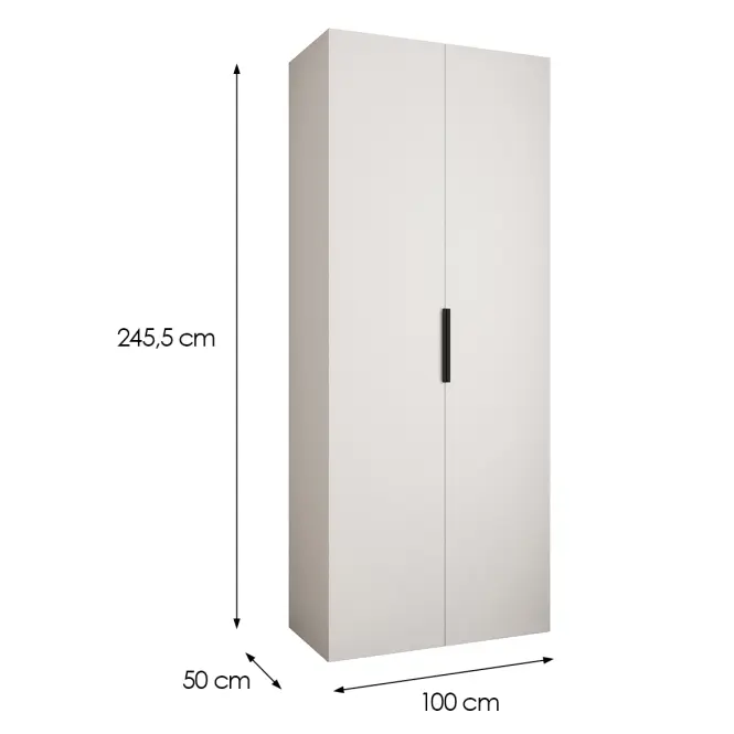 Skriňa Como 4-100 (50) biela/čierna