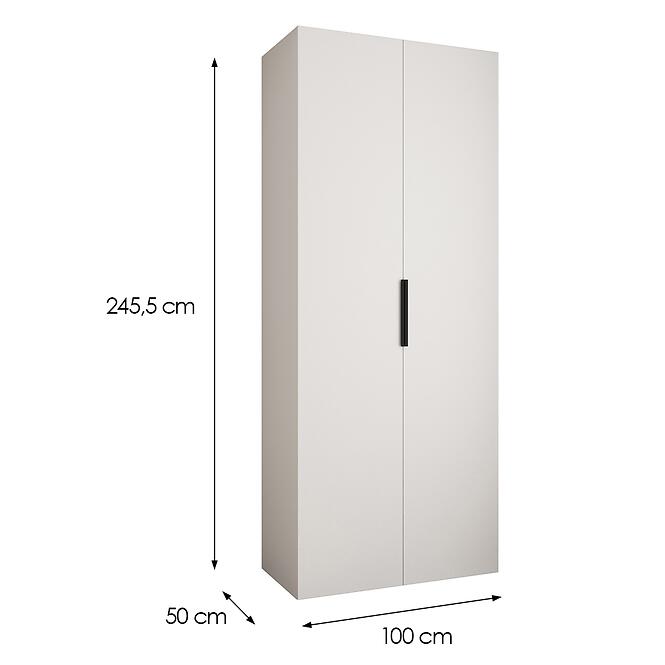 Skriňa Como 4-100 (50) biela/čierna