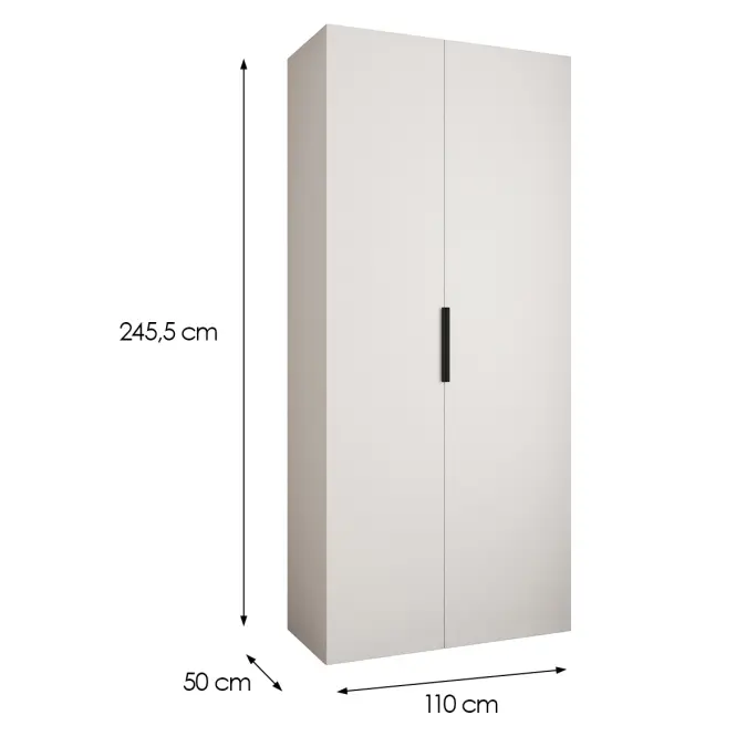 Skriňa Como 4-110 (50) biela/čierna