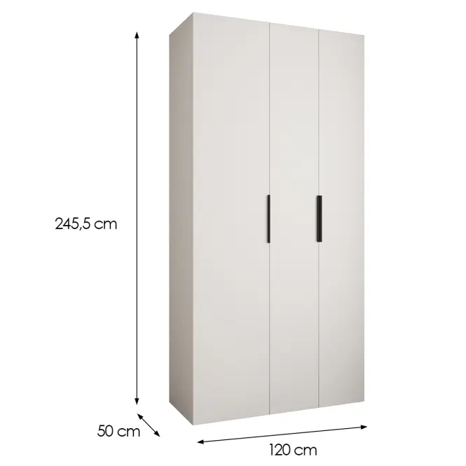 Skriňa Como 4-120 (50) biela/čierna