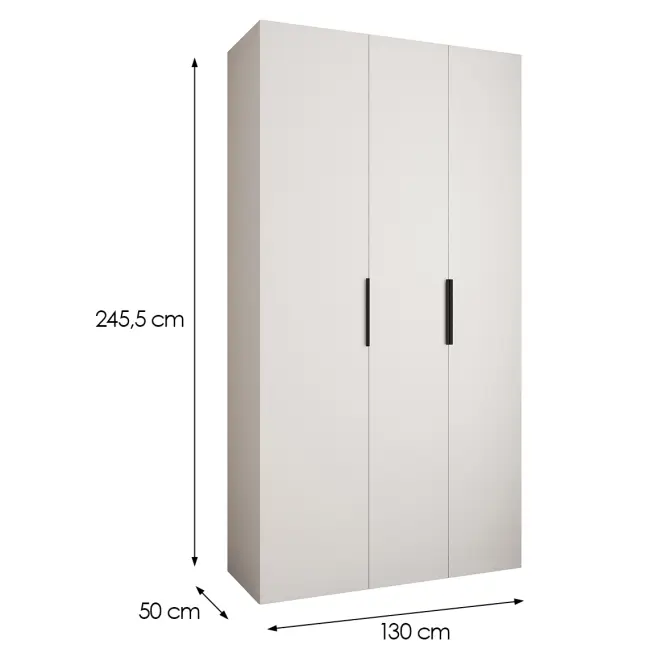 Skriňa Como 4-130 (50) biela/čierna