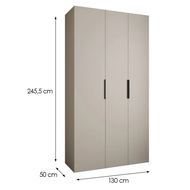 Skriňa Como 4-130 (50) kašmír/čierna