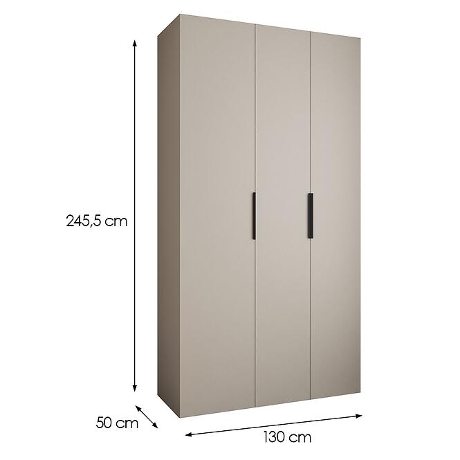 Skriňa Como 4-130 (50) kašmír/čierna