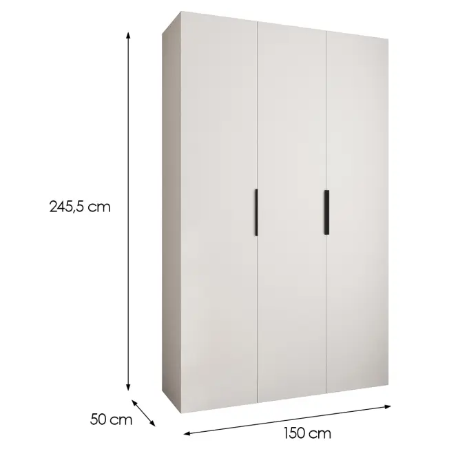 Skriňa Como 4-150 (50) biela/čierna