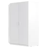 Rohová skriňa 117 cm biela lesklá/biela alpská Snow 06