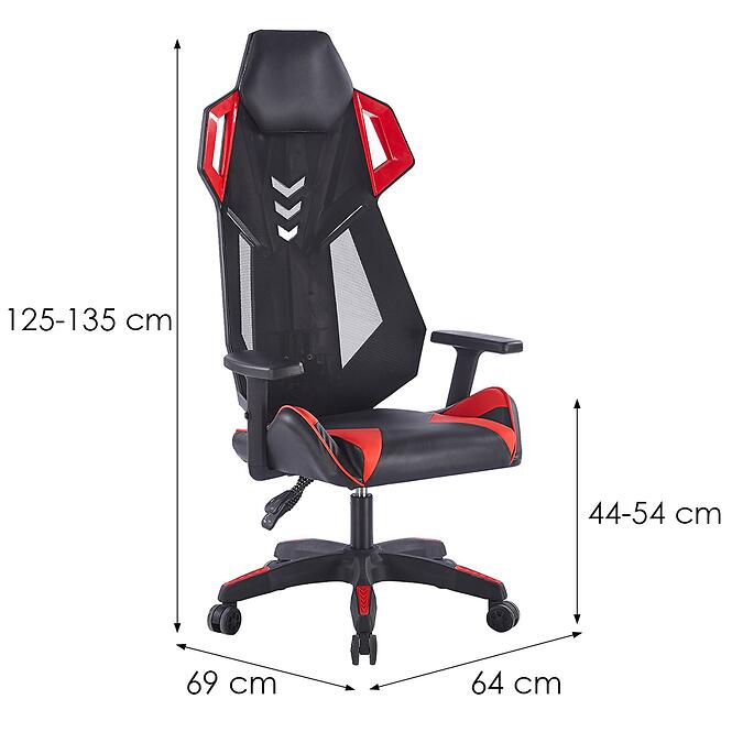 Kancelárske kreslo RAZE 13118 čierna/červená