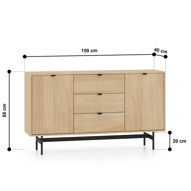 Komoda 05 Reynos Dąb Mavelie