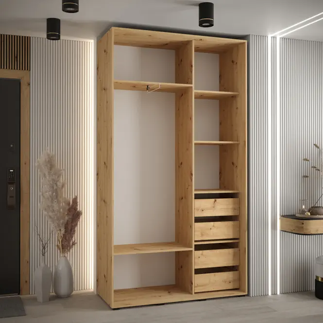 Skriňa Lanko 1-140 (45) čierna/artisan