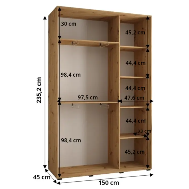 Skriňa Lanko 1-150 (45) biela