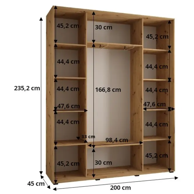 Skriňa Lanko 1-200 (45) biela