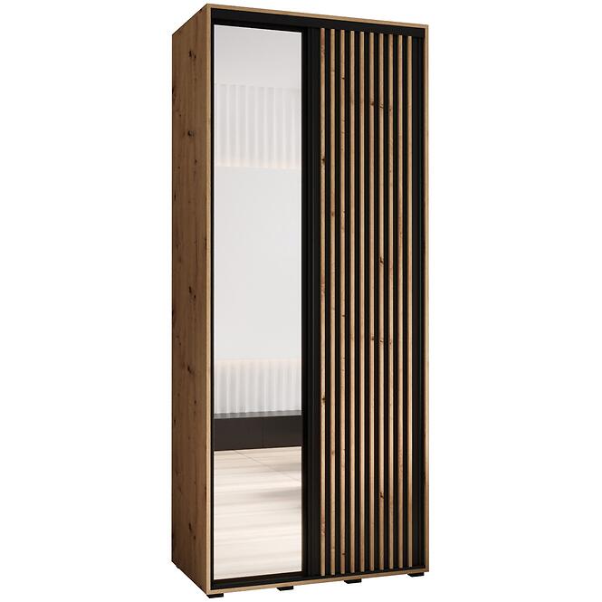 Skriňa Lanko 2-100 (45) artisan/čierna