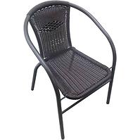 Ratanová stolička čierna