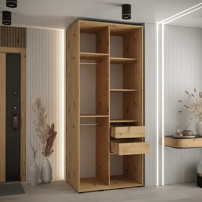 Skriňa Lanko 1-110 (60) čierna/artisan