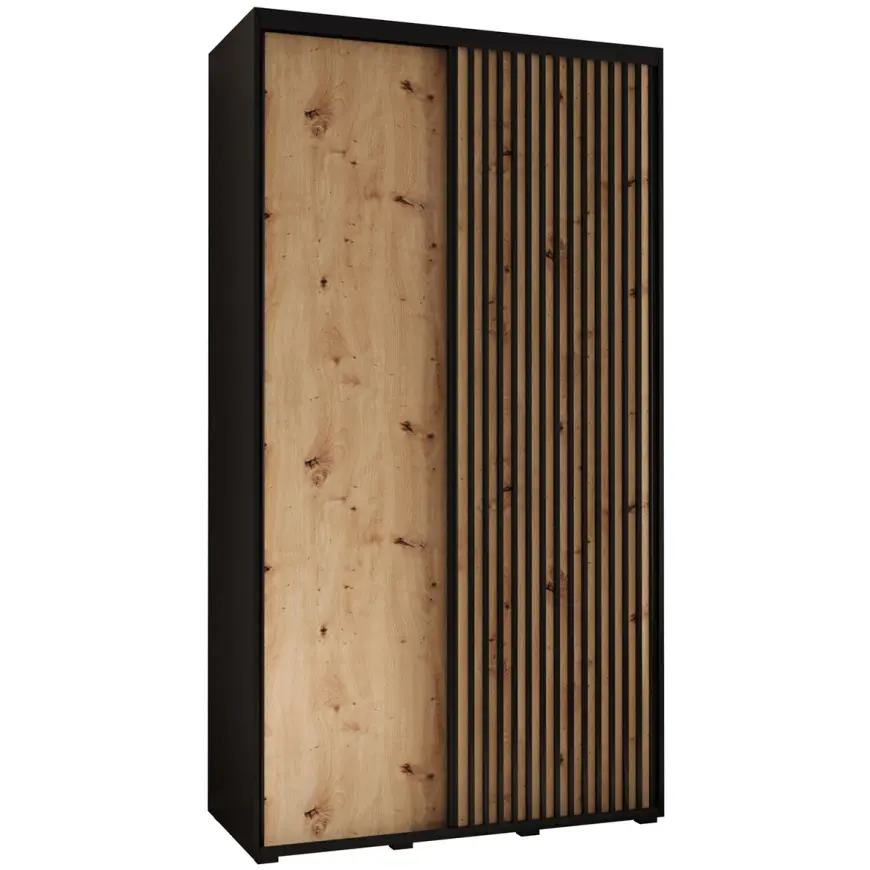 Skriňa Lanko 1-130 (60) čierna/artisan