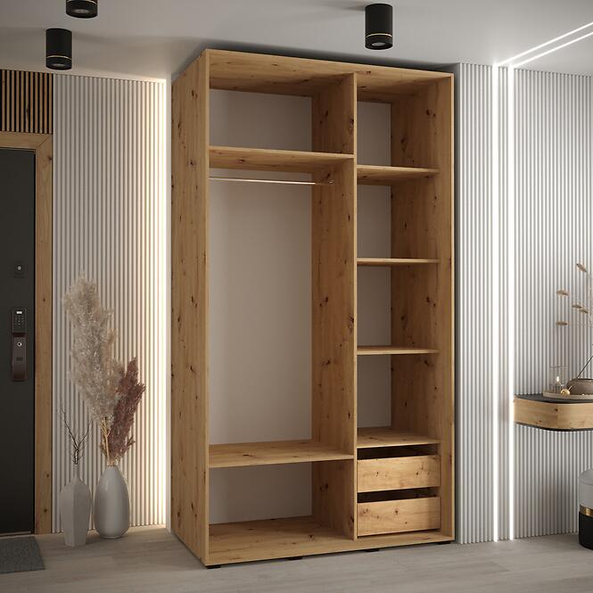 Skriňa Lanko 1-140 (60) artisan/čierna