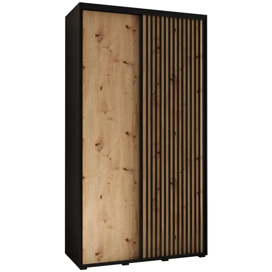 Skriňa Lanko 1-140 (60) čierna/artisan