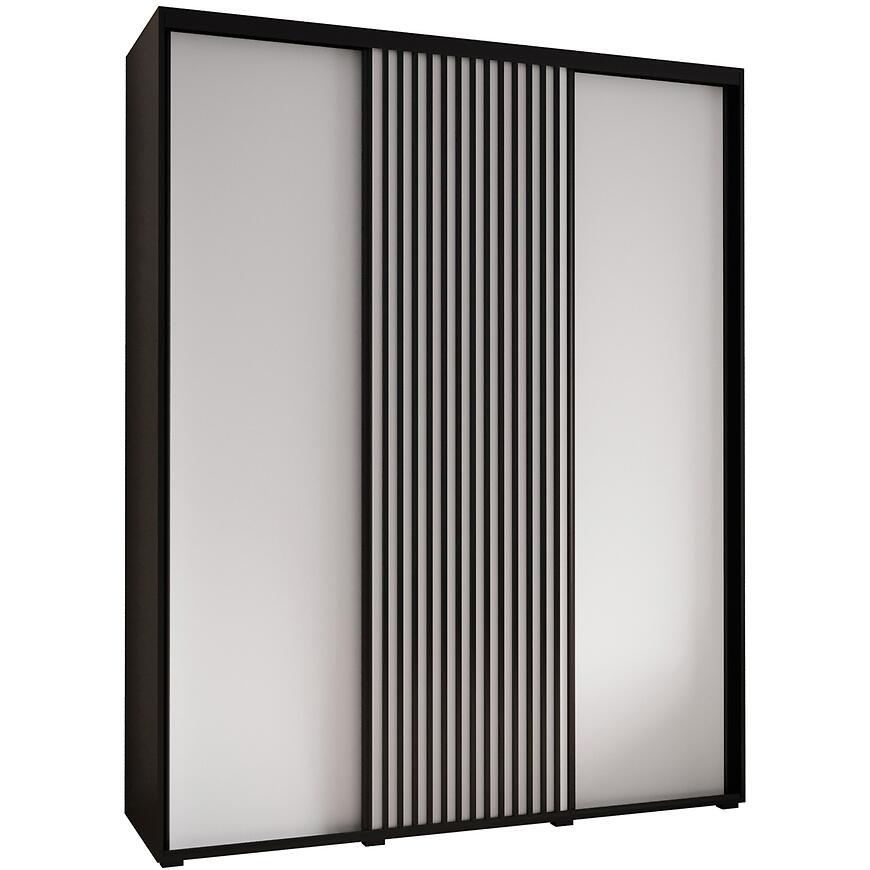 Skriňa Lanko 1-200 (60) čierna/biela