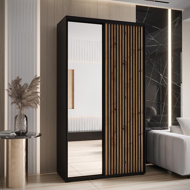 Skriňa Lanko 2-140 (60) čierna/artisan