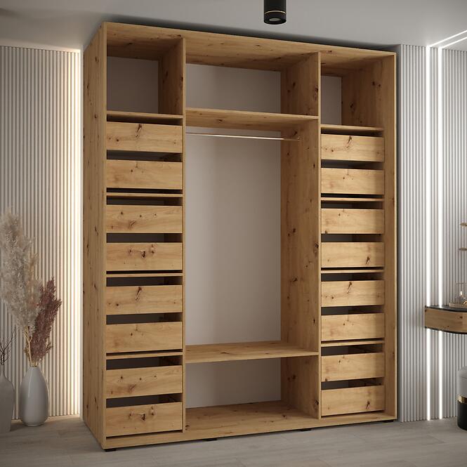 Skriňa Lanko 2-200 (60) biela/artisan