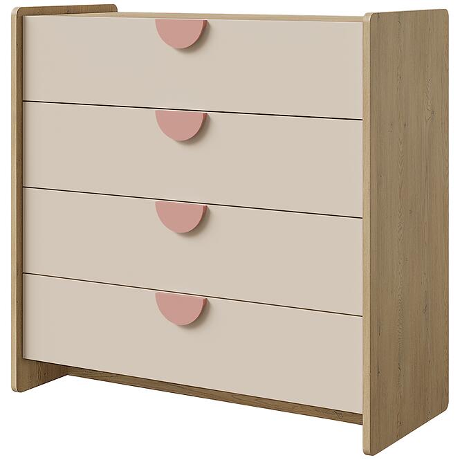 Komoda Lexi 10 Cremona/Macadamia/Ružová