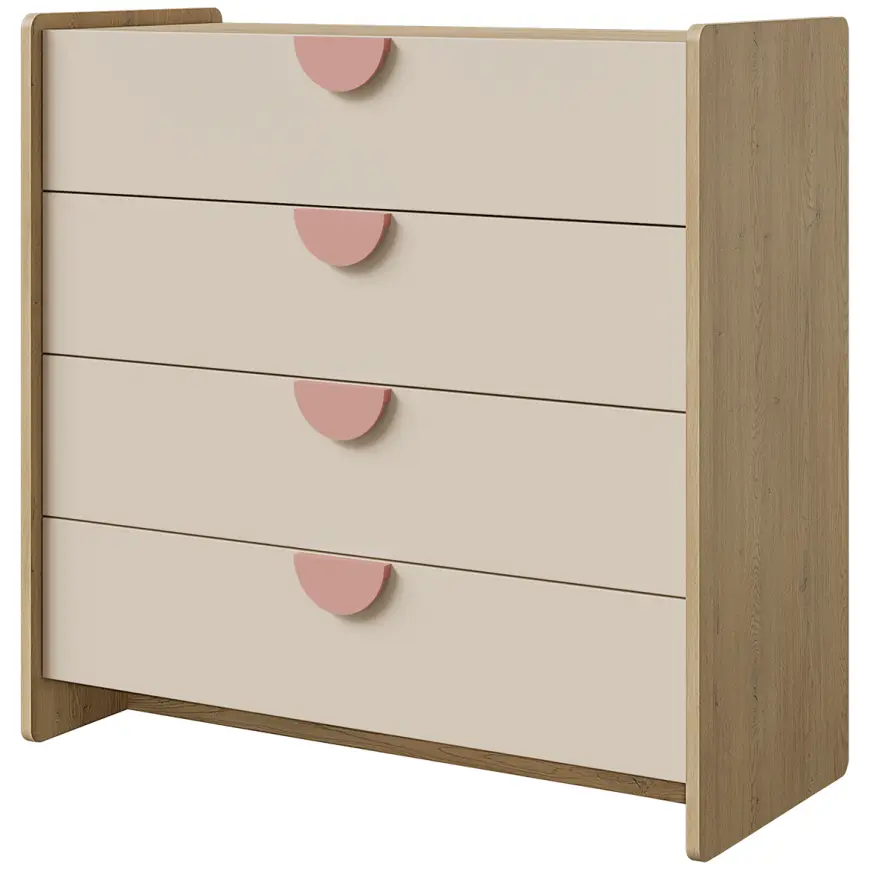 Komoda Lexi 10 Cremona/Macadamia/Ružová