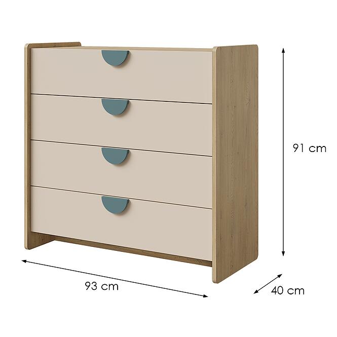 Komoda Lexi 10 Cremona/Macadamia/Morská