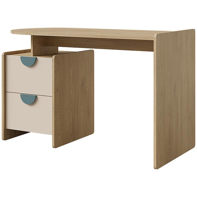 Písací stôl Lexi 12l/P Cremona/Macadamia/Morská,3