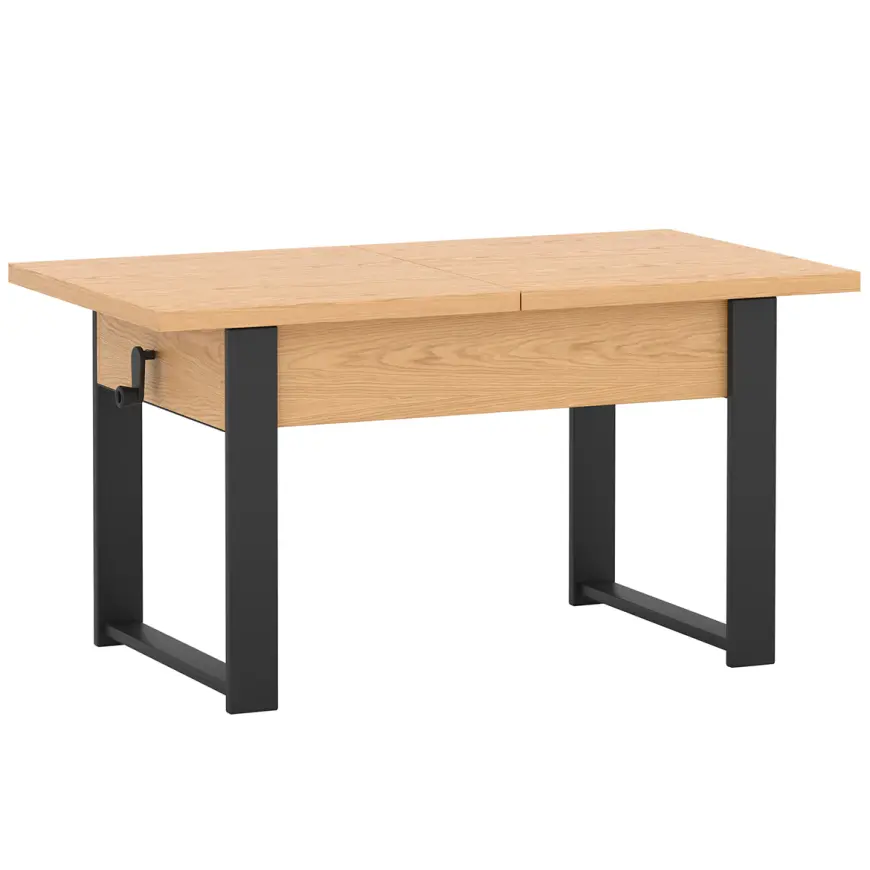 Zdvíhací stolík Hugo Bookmatch/Čierna
