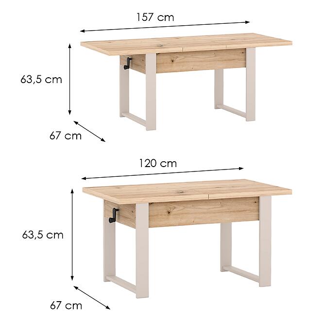 Zdvíhací stolík Hugo Artisan/Kašmír,2