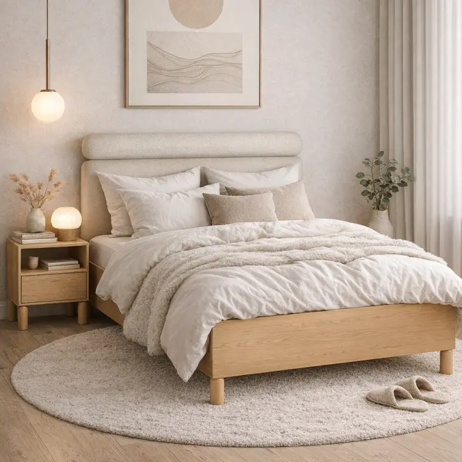 Posteľ 160/200 Sanden S11 Bookmatch Hustý rám