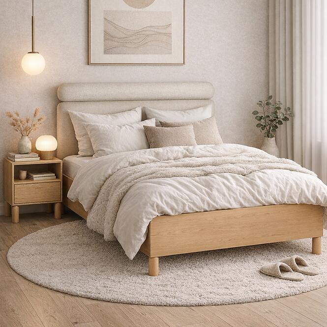 Posteľ 140/200 Sanden S12 Bookmatch Hustý rám