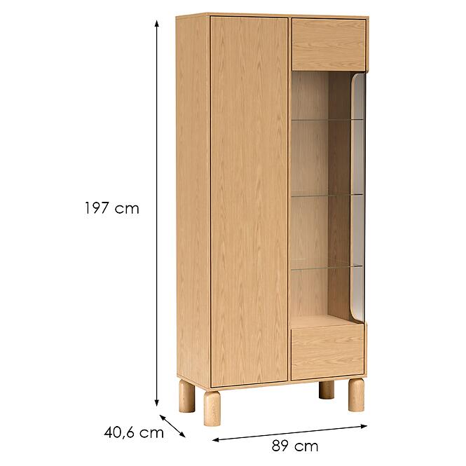 Vitrína Sanden S4 Bookmatch,2