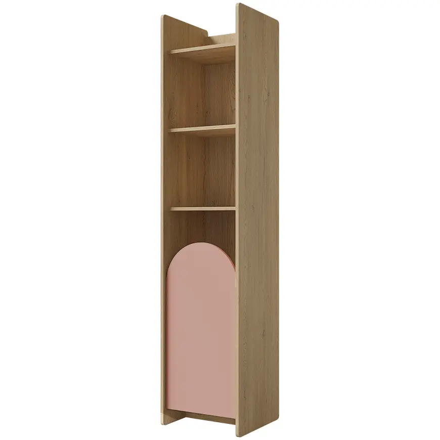 Regál Lexi 3l cremona/Macadamia/Ružová