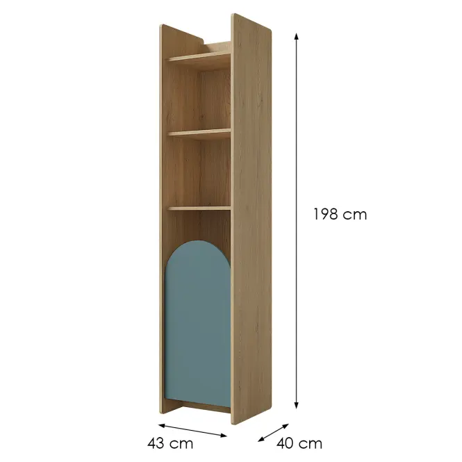 Regál Lexi 3lcremona/Macadamia/Morská