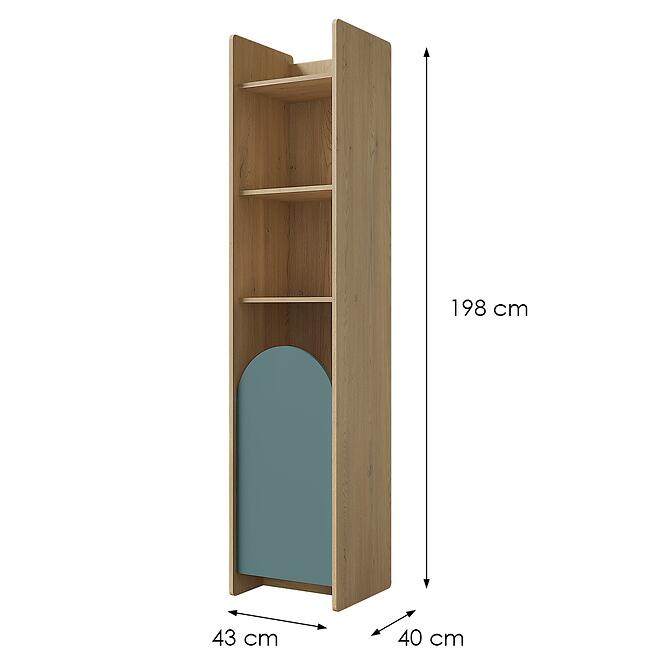 Regál Lexi 3lcremona/Macadamia/Morská,2
