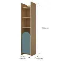 Regál Lexi 3p Cremona/Macadamia/Morská