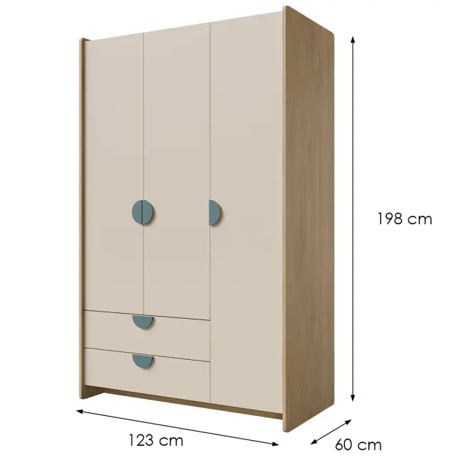 Skriňa Lexi 1 Cremona/Macadamia/Morská